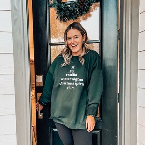 Christmas Spirit Crew Neck | Christmas Tree Sweatshirt | Young Living Essential Oils | Winter Nights | Christmas Sweatshirt