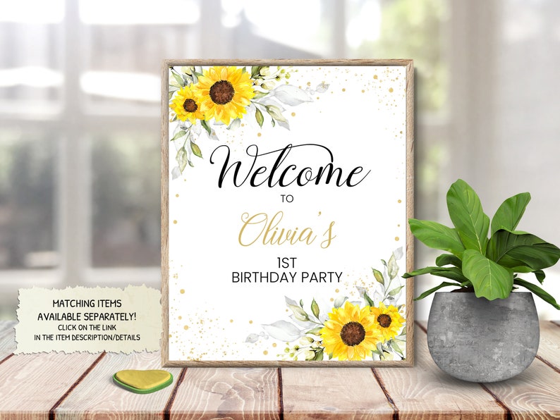 Sunflower Water Bottle Label Editable Template Sunflower - Etsy