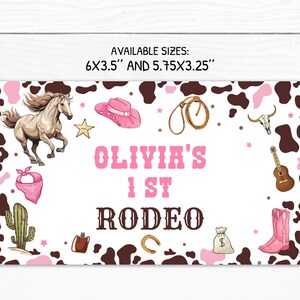 Editable My 1st Rodeo Gable Box Label, Printable Wild West Party Gift ...