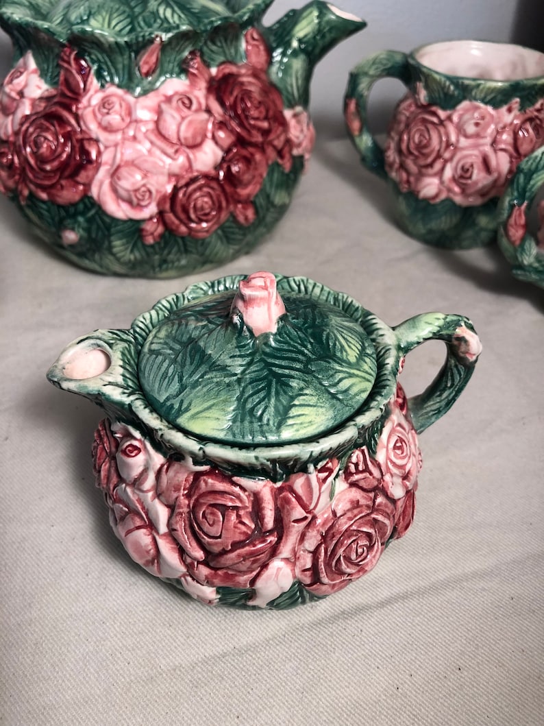 Haldon Group 1987 rose Tea Set 7 Pieces Etsy