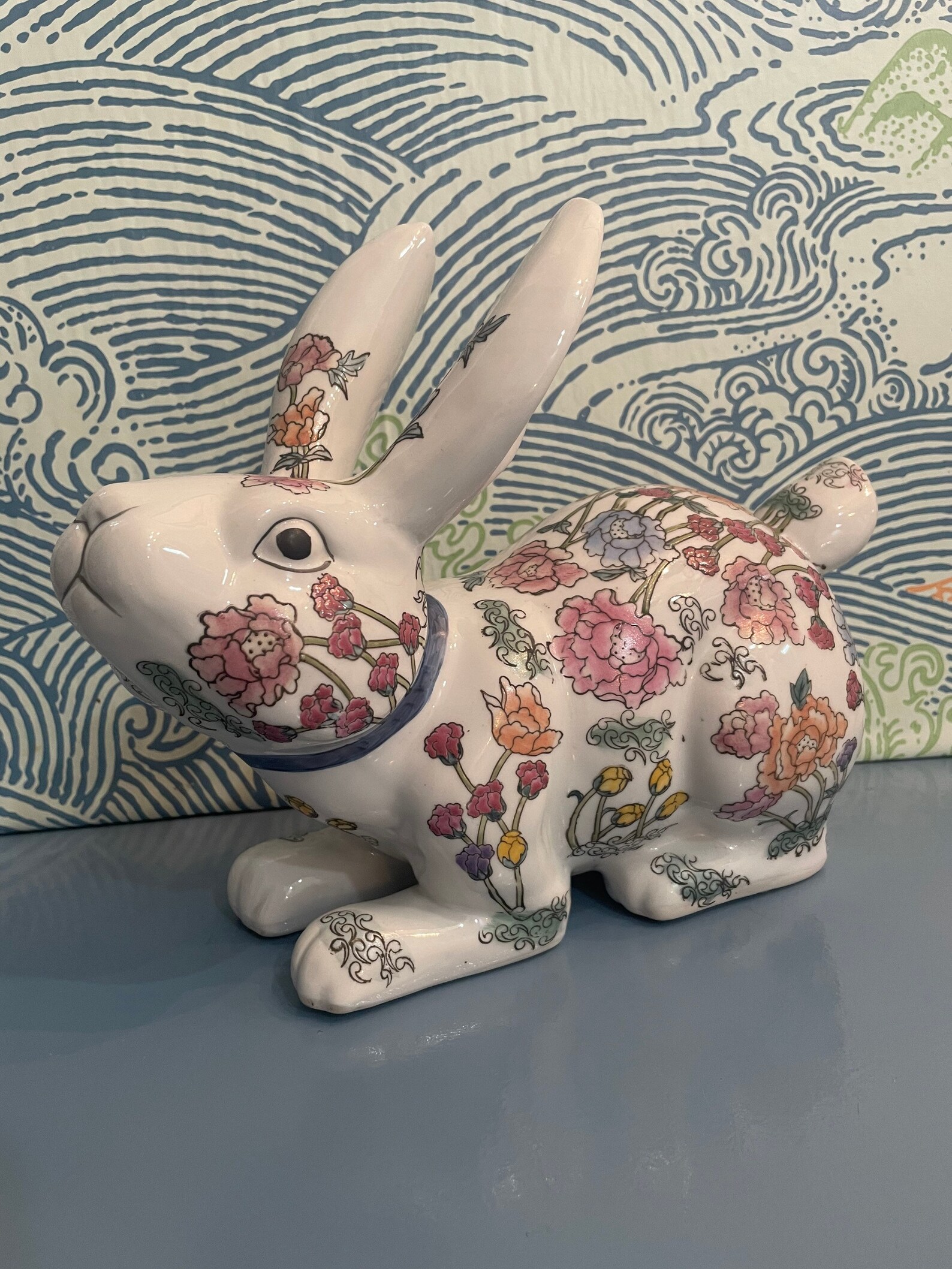 1960s Hand Painted Porcelain Rabbit by WBI China Etsy