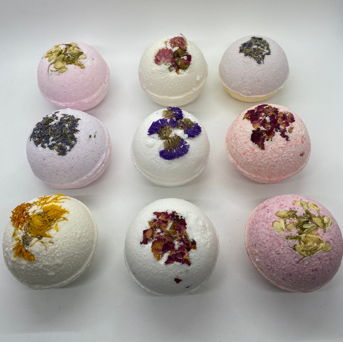 Scented Botanical Organic Bath Bomb Gift Set of 9 | Etsy