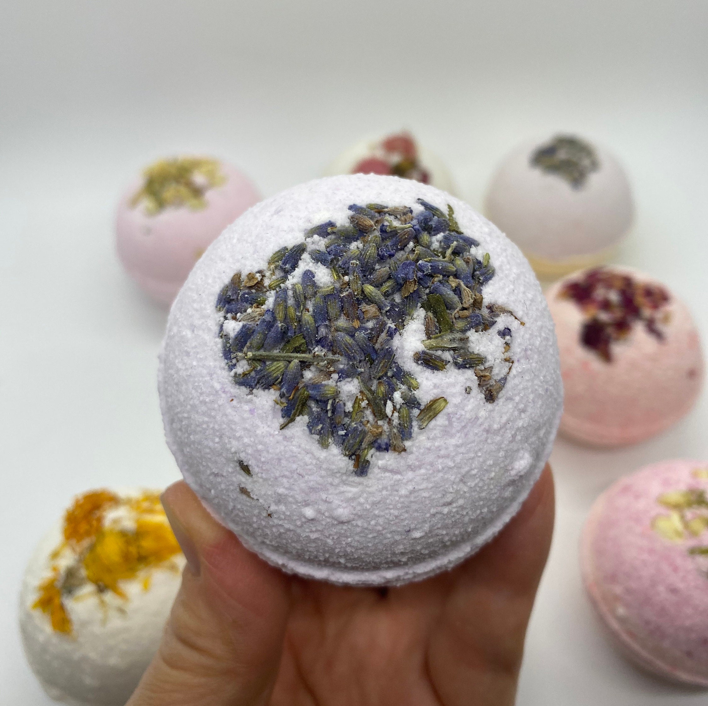 Scented Botanical Organic Bath Bomb Gift Set of 9 | Etsy