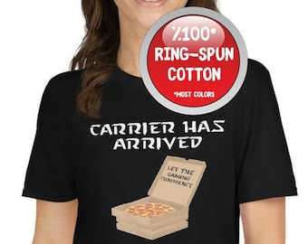 Carrier Has Arrived Pizza theme Video Game Short-Sleeve Unisex T-Shirt