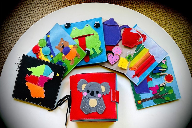 Felt Book Twitterpated Curious Koala Book Toddler Activity Book Montessori Book Sensory Book Busy Book Quiet Book