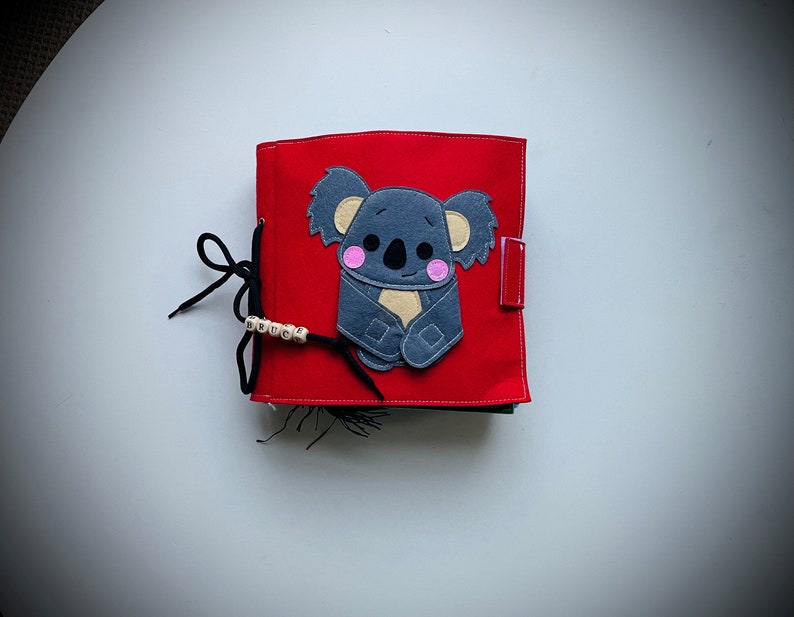 Felt Book Twitterpated Curious Koala Book Toddler Activity Book Montessori Book Sensory Book Busy Book Quiet Book