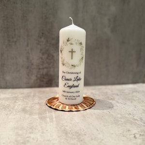 Personalised Christening Candle Baptism Candle Ireland image 4