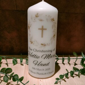 Personalised Christening Candle Baptism Candle Ireland image 2