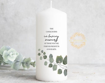 Remembrance Candle - Aangepaste bruiloftskaars - Ceremoniekaars - Memorabele kaars - Eucalyptus Steam Remembrance Candle - Ierland