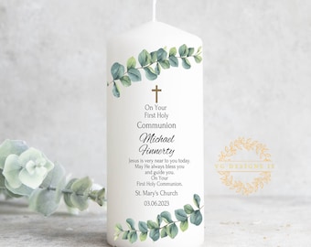 Personalised First Holy Communion Candle - Communion Candle - Ireland