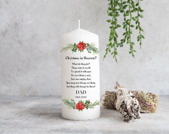 Personalised Christmas Remembrance Candle