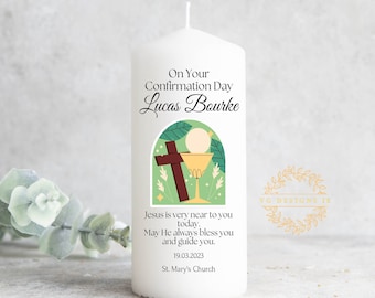 Personalised Confirmation Candle - Sacrament Confirmation Candle - Ireland