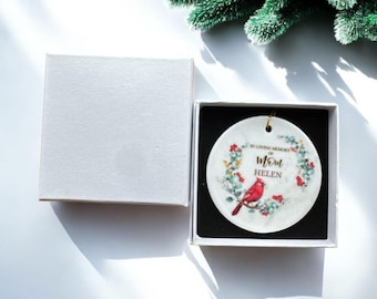 Personalised Memorial Christmas Ornament - In Loving Memory of Mom/Dad
