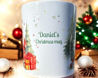Personalised Christmas Mug | Custom Name & Message | 11oz Festive Holiday Cup