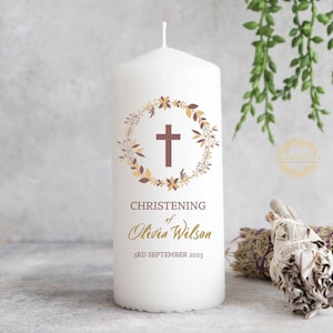 Personalised Christening Candle - Baptism Candle - Ireland