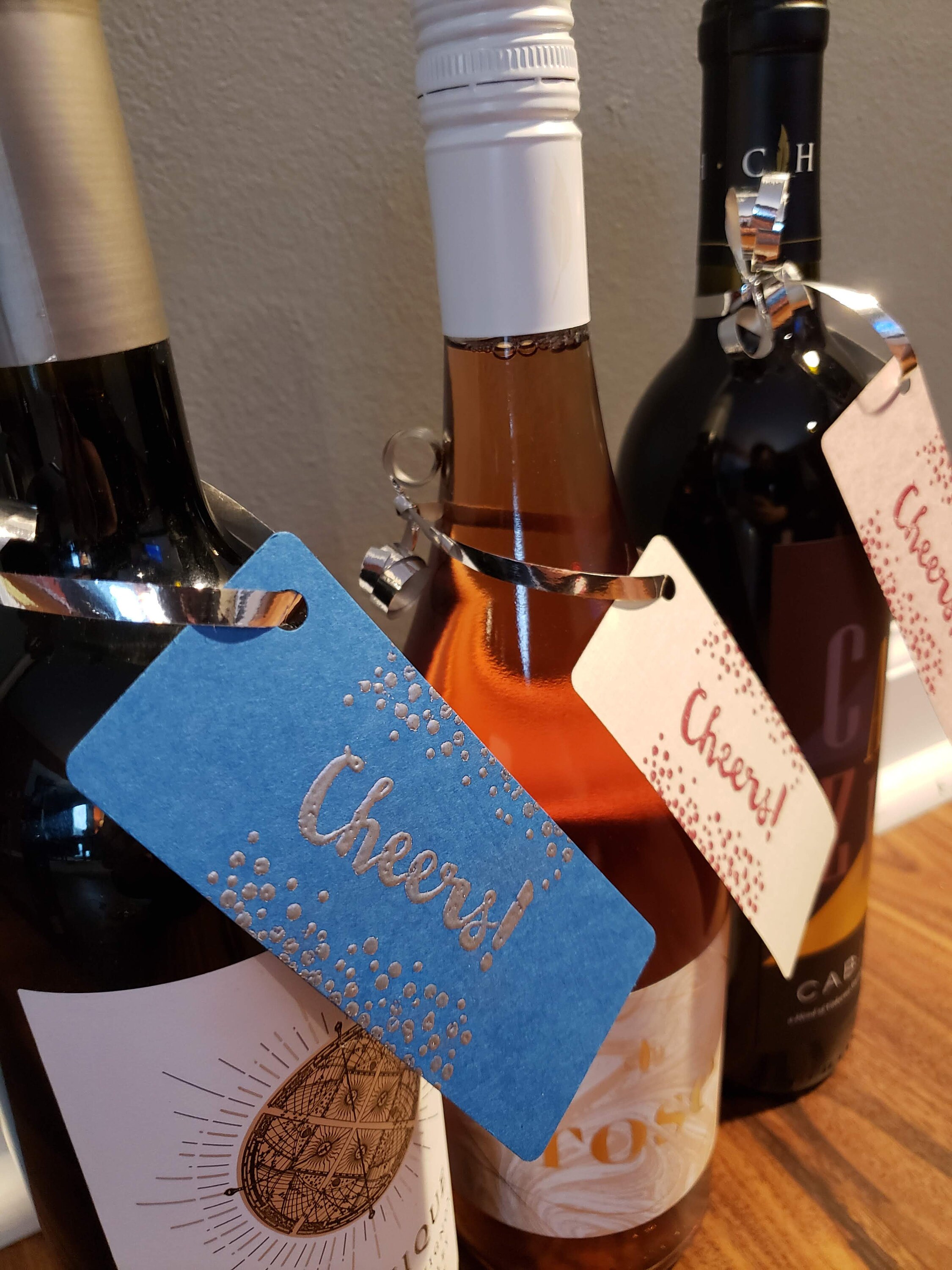 Cheers Wine Bottle Gift Tag Etsy