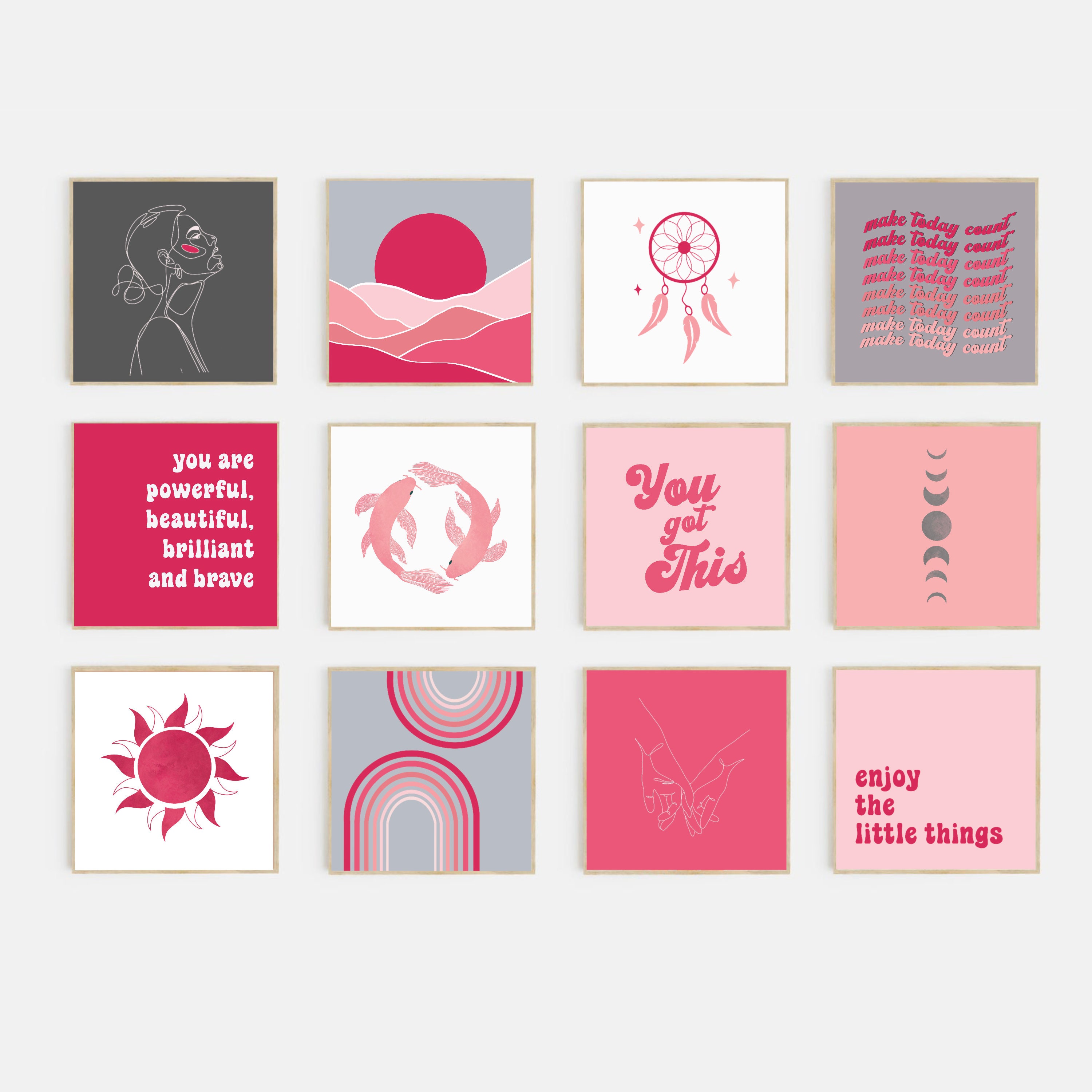 BOHO WALL ART Printable Set of 12 Prints Digital Boho Etsy