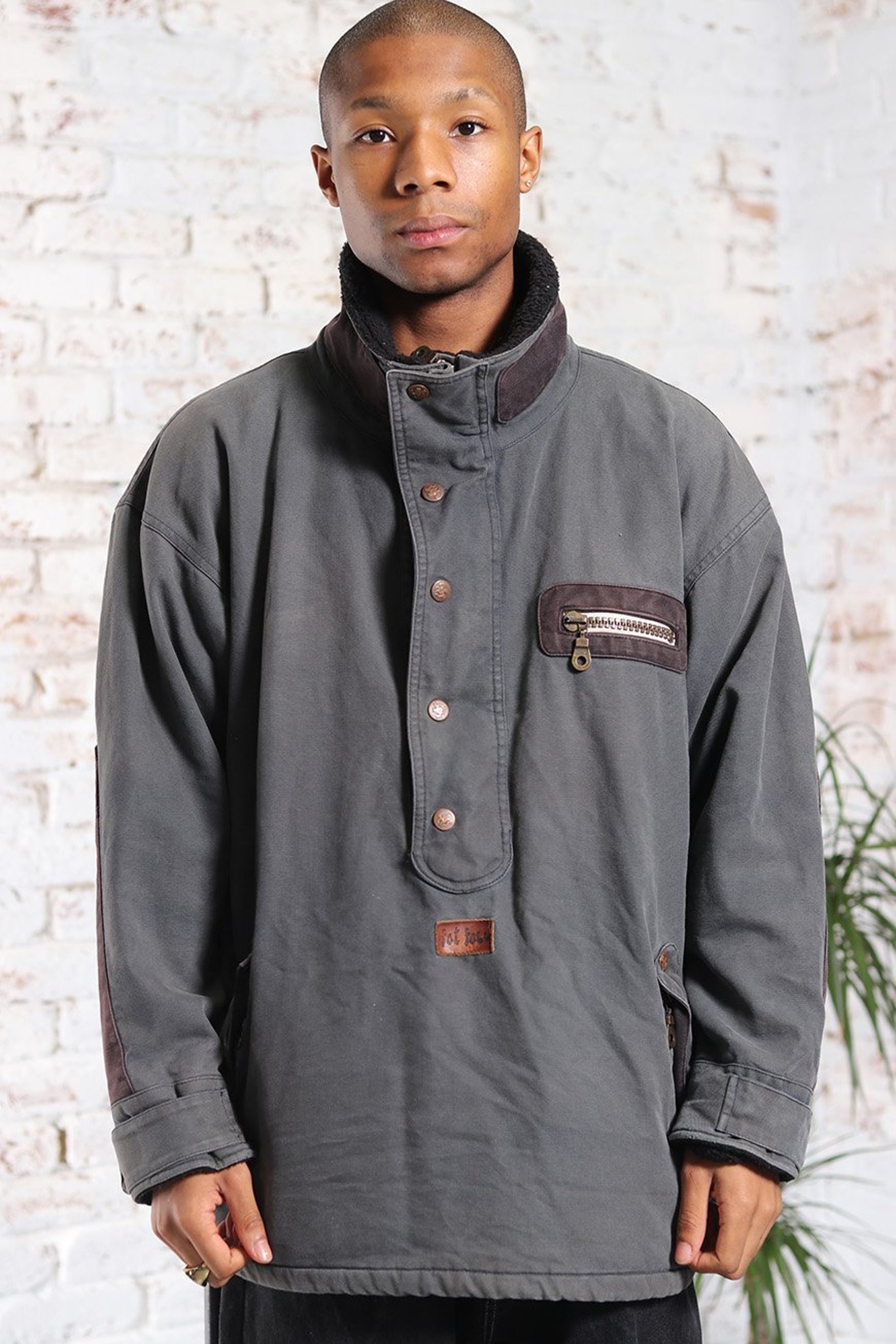 Vintage Fat Face Parka Jacket Grey Etsy