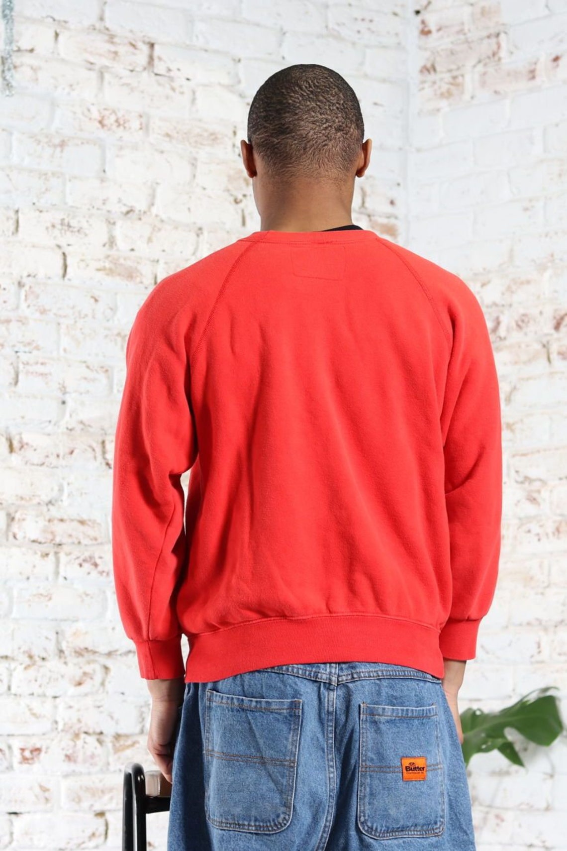 Vintage Champion Big Logo Sweatshirt Red | Etsy