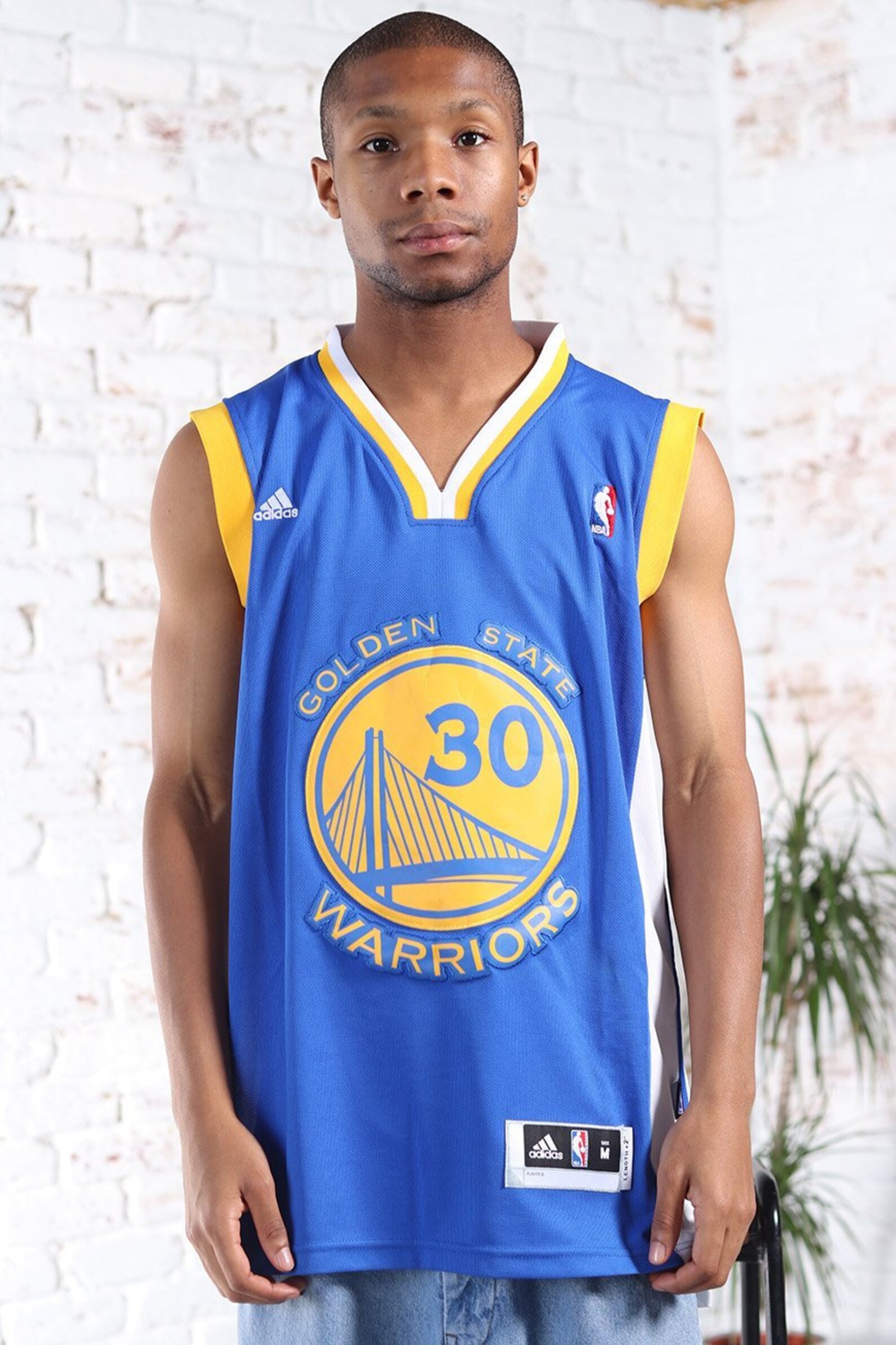 Vintage Adidas Basketball Jersey NBA Golden State Top Blue Etsy