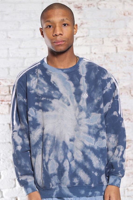 Vintage Adidas Embroidered Logo Tie Dye Sweatshirt