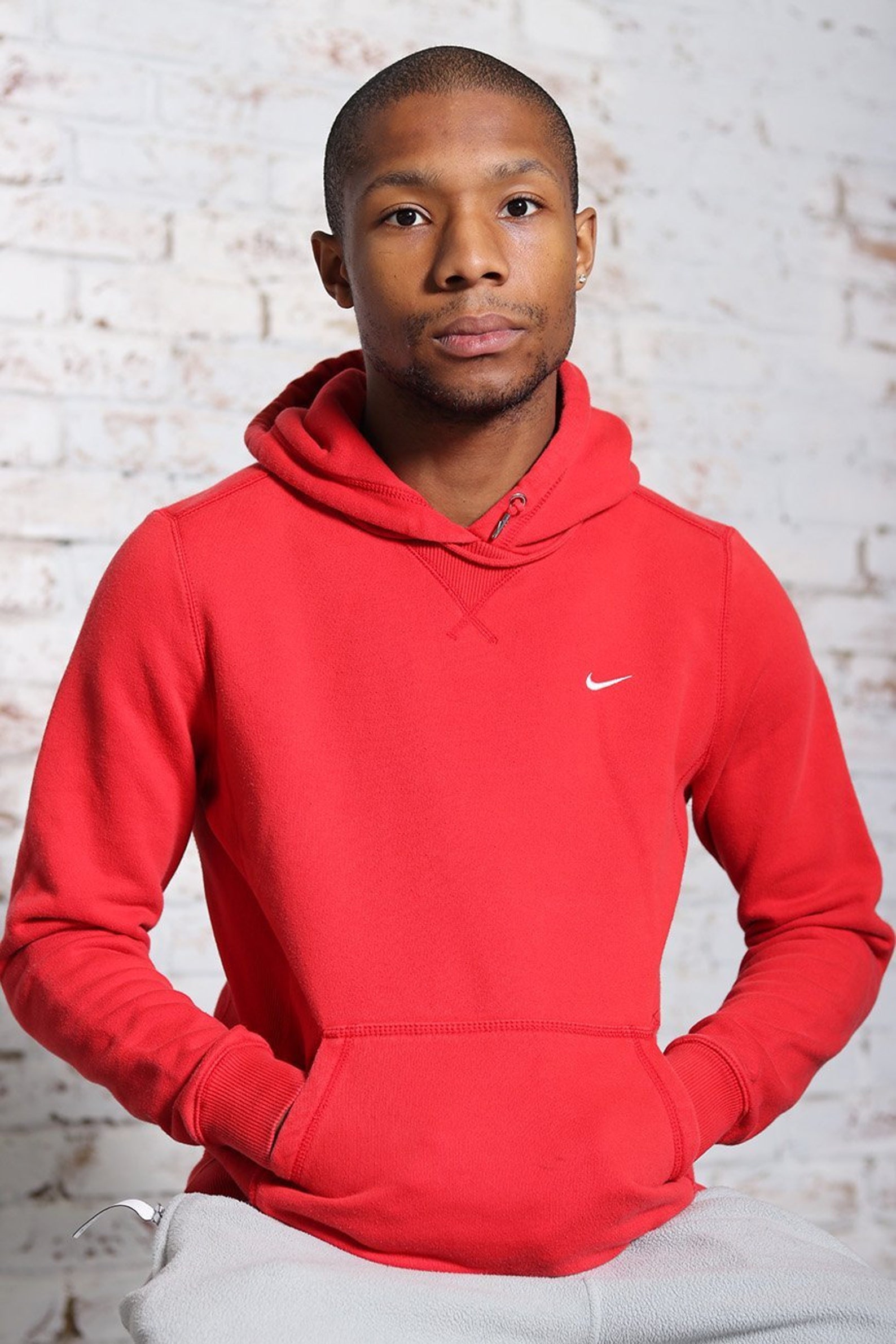 Vintage 90s Nike Red Pullover Nikey Tick Hoodie | LAZEY VINTAGE | ASOS Marketplace