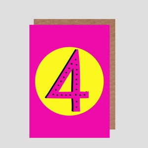 De 1 à 9 ans * Disponible * Cercle lumineux original/Numéro de carte d'anniversaire/Âges.  Carte d'anniversaire