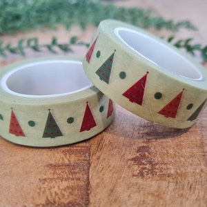 Beau sapin de Noël rouge et vert Washi/Ruban adhésif papier - *Emballage respectueux de l'environnement* Arts/Loisirs créatifs/Scrapbook/Emballage-Emballage de Noël