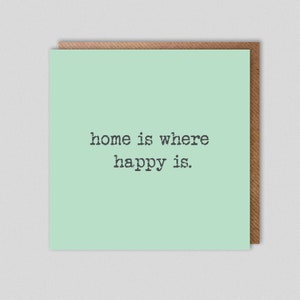 El hogar es donde está la felicidad. Dejar el hogar/Nuevo hogar