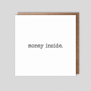 Geld hinein.  Geburtstagskarte/Geburtstagskarte