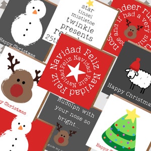 40 KAARTEN *BUNDEL* Kerstkaartenpakket *40 kaarten* 6" vierkante kaarten met kraftenvelop - 100% recyclebaar