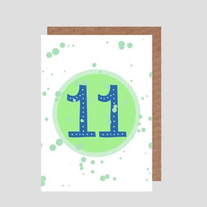 3-11 ans *Disponible* Numéro de carte d'anniversaire/âges.  Carte d'anniversaire d'enfant