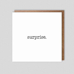 surprendre.  Carte pour occasion spéciale/Occasion spéciale