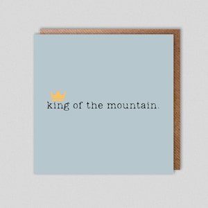 KOM - King of the Mountain.  Birthday Card/Occasion Card/Funny/Love/Humour/Special Occasion/Mountain Biking/Running/Strava