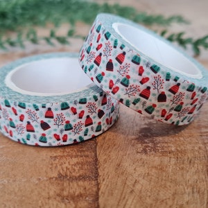 Beau bonnet de Noël à pompon coloré Washi/ruban adhésif - *Emballage respectueux de l'environnement* Arts/Artisanat/Emballage - Emballage de Noël