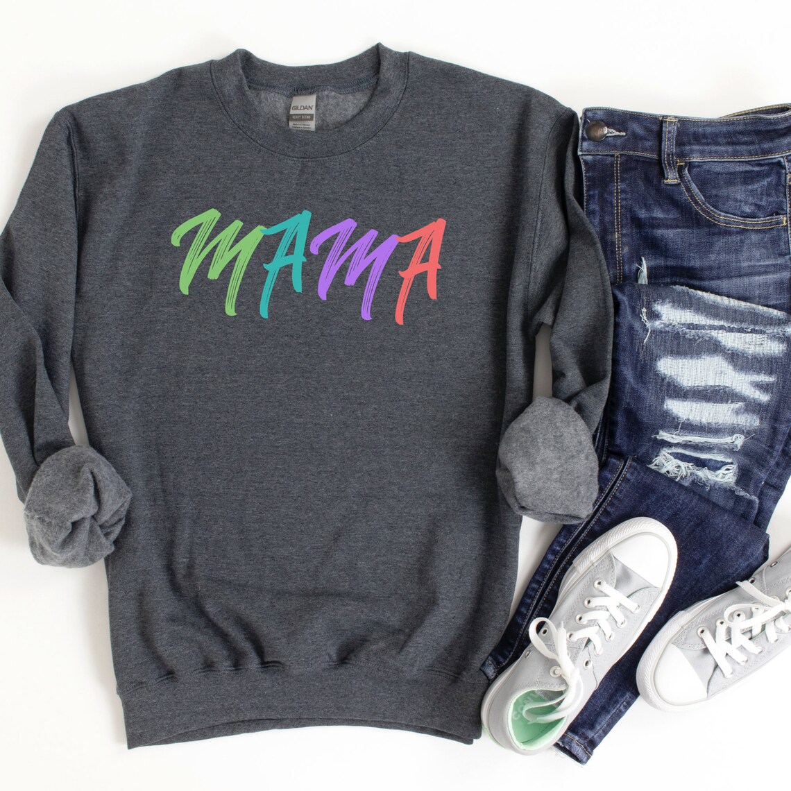 Mama sweatshirt Cute mom sweater retro sweater Mom tShirt Etsy