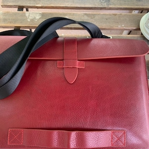 Apple macbook pro air Rouge GENUINE Porte-documents en cuir pour hommes ou femmes, sac à bandoulière, sac de poignée, 13 « - 13.3 '' -14 '' Sac pour ordinateur portable STKDEKIR1