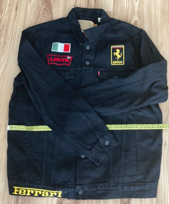 Stk10 Levis Men's Denim Jacket Levi's X Ferrari Black #tailorshop