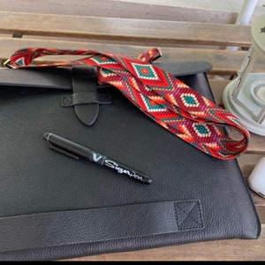 Porte-documents en cuir VÉRITABLE pour hommes ou femmes, sac à bandoulière, sac à poignée supérieure, 13 « - 13.3 '' -14 '' sac pour ordinateur portable pour APPLE STKDESI7