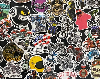 50pcs Motorcycle Bike Dirtbike Motocross USA Themed Waterproof Stickers Pack