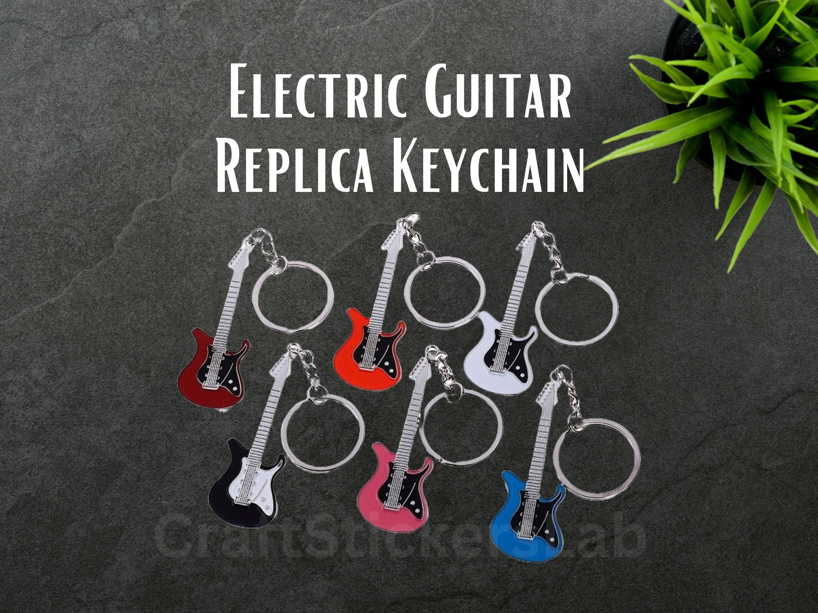 GMC Guitar Pick Holder Keychain Guitar Pick Case Made of Recycled Vinyl  With Steel Snap and Key Chain Ring 