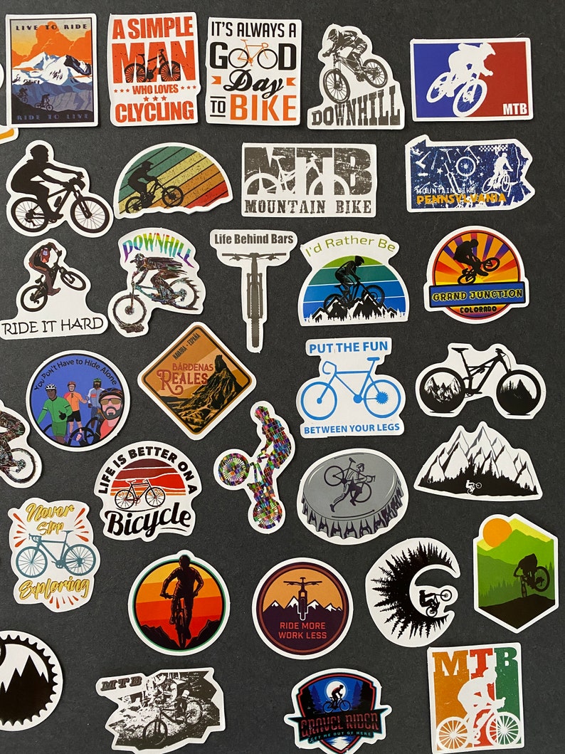 50pcs BMX Biking Off Road Dirt Bike MTB Themed Waterproof Stickers Pack image 4