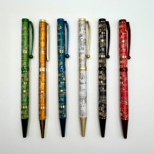 Unique circuit board pen made for tech enthusiasts, gadget lovers and anyone who appreciates eye-catching conversation pieces.