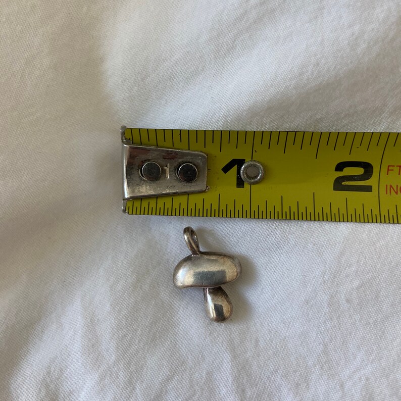 Vintage 925 Silver Mushroom Charm Pendant