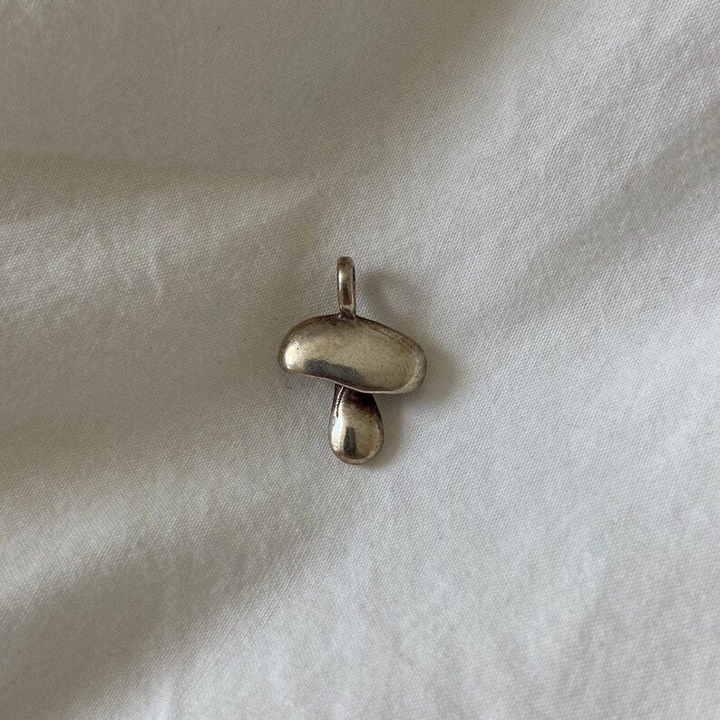 Vintage 925 Silver Mushroom Charm Pendant
