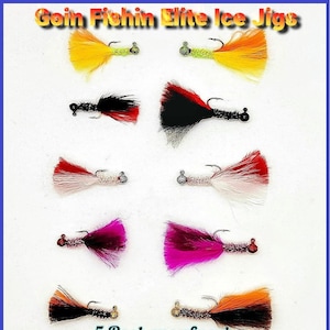 Goin Fishin  1/64oz and 1/32oz Elite  Ice Fishing Jigs Sold in 2 packs