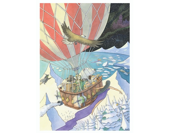 His Dark Materials Northern Lights The Golden Compass Philip Pullman  inspired Art Print Watercolour painting by Andy Morris