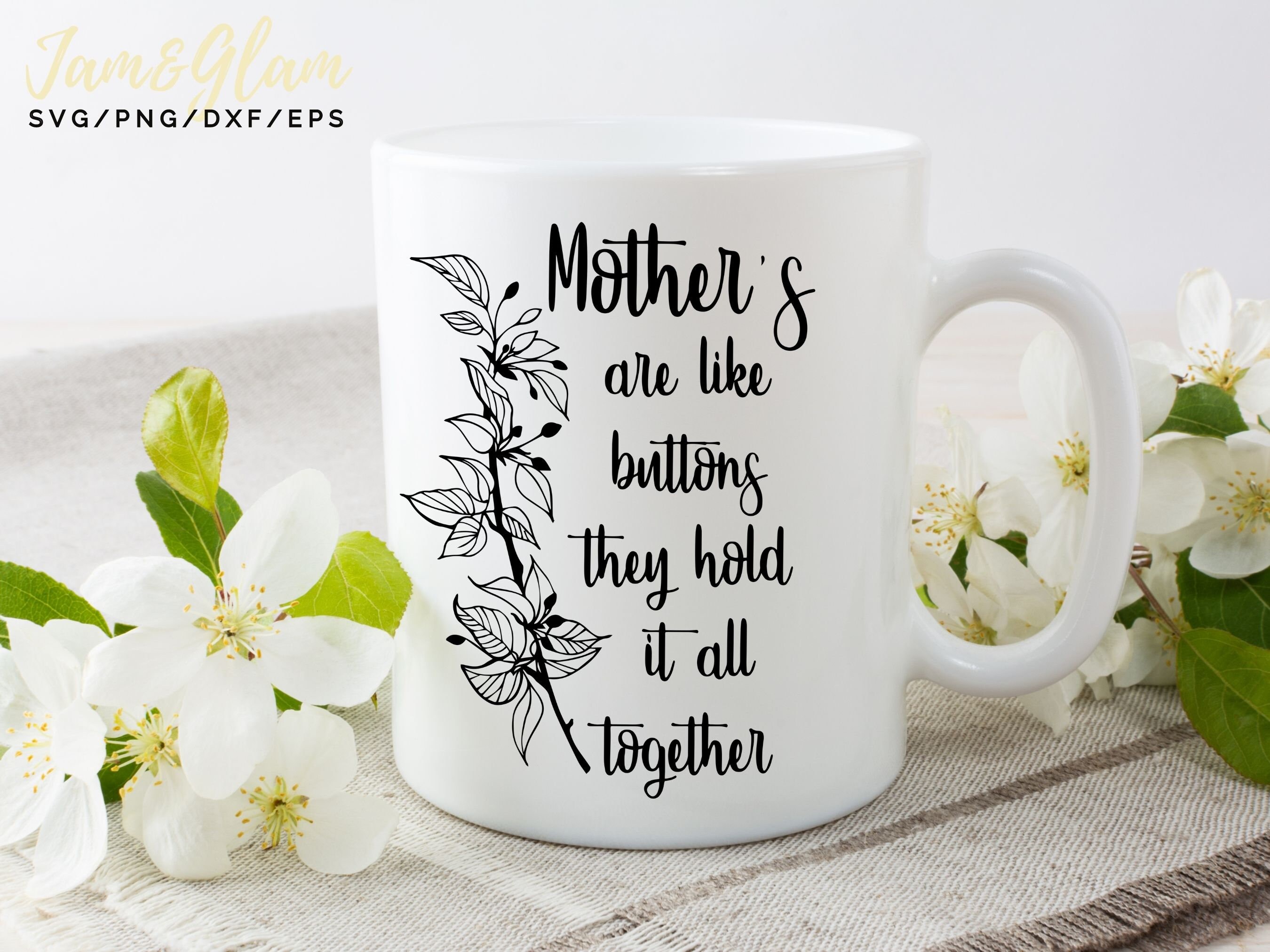 Mothers Day Svg Vintage Mug Svg Mothers Are Like Buttons - Etsy UK