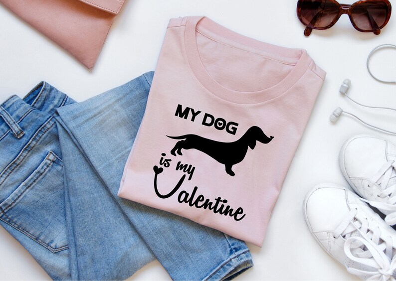 Download Dog Valentine SVG files for Cricut Silhouette Daschund ...