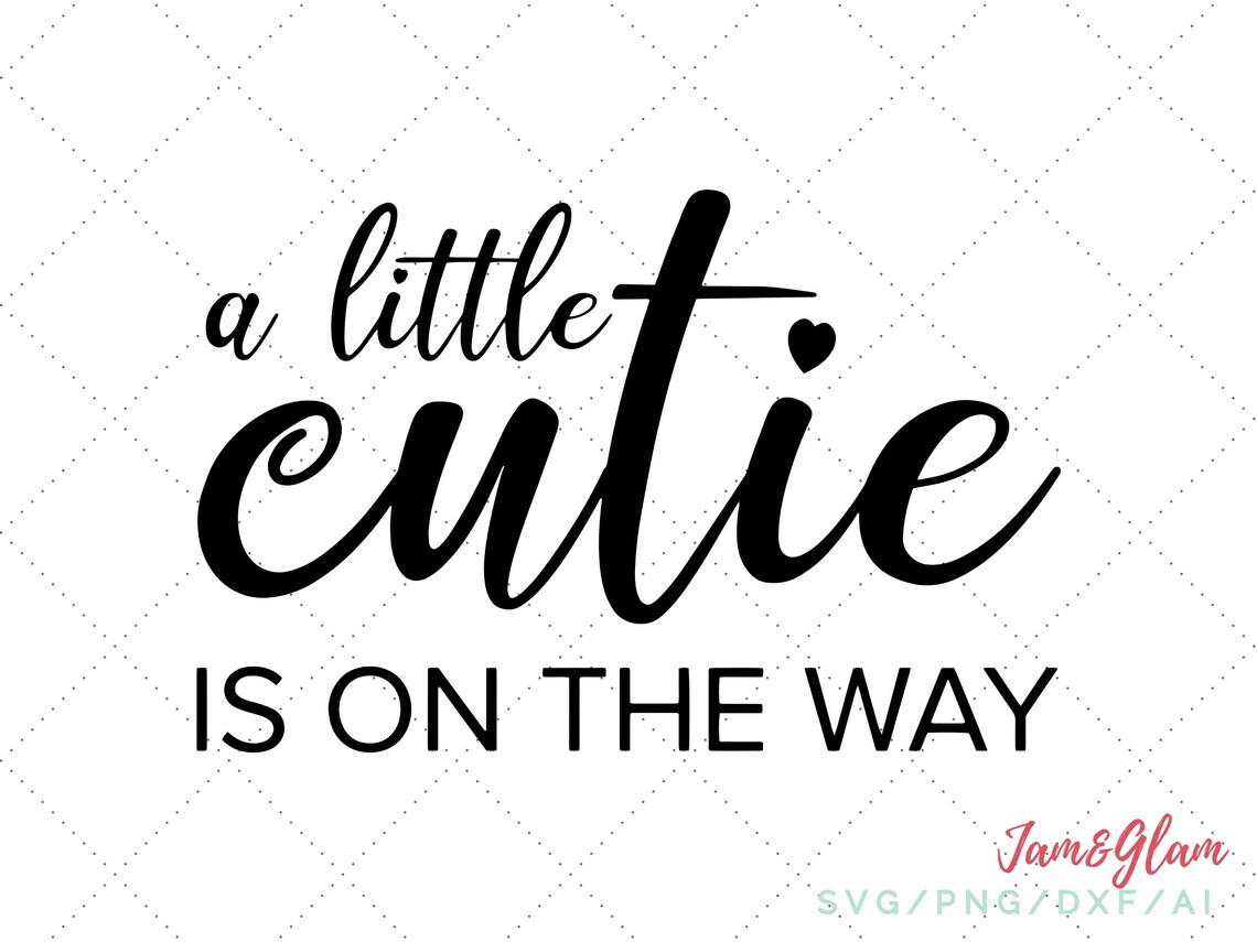 Un pequeño cutie está en camino Baby Girl Svg Pregnancy Etsy